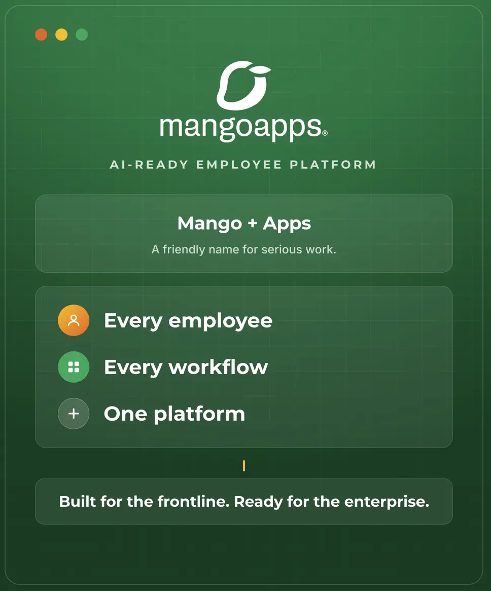MangoApps name origin - Mango plus Apps as a modular employee platform