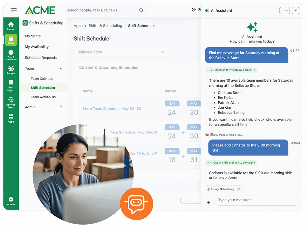 shift scheduling agent